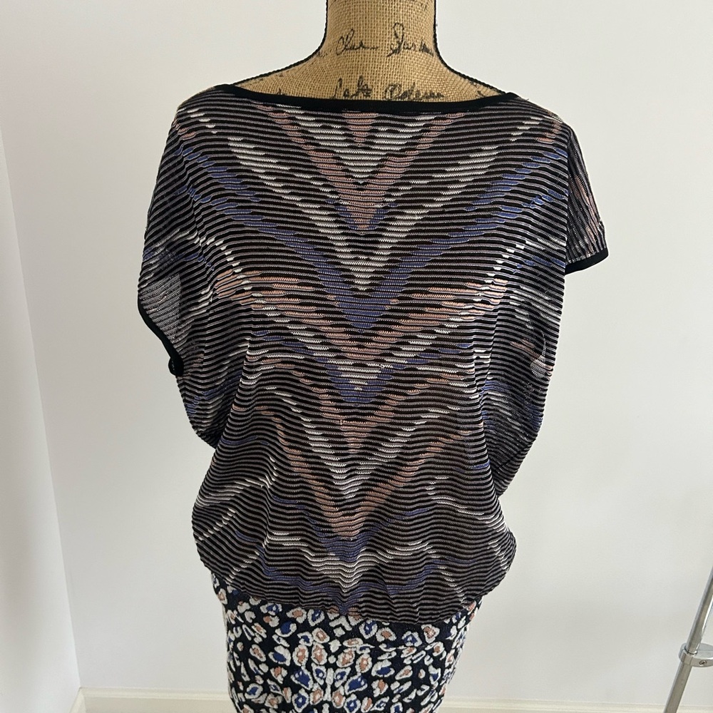 Missoni Blue and Black Mini Dress/ Tunic, size 42/US size 6